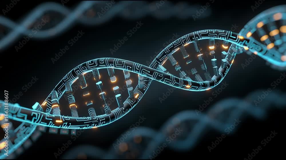 Poster exploring the complexities of dna structure and its importance in genetics and biotechnology advance