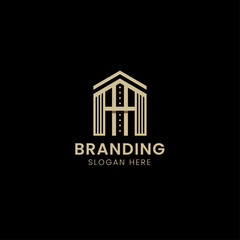 Fototapeta premium Simple minimalist branding home company logo