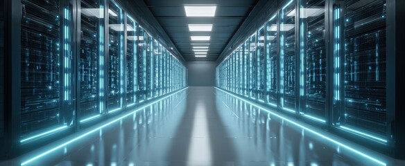 The sleek data center showcasing advanced server technology and innovative design.
