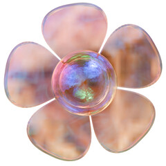 3D Iridescent Flower