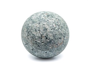 Gray sphere with mottled texture