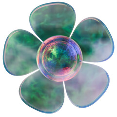 3D Iridescent Flower