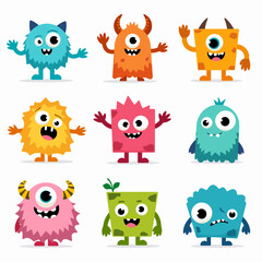 Cute cartoon animal faces collection