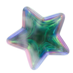 Iridescent 3D Star Holographic Effect for Creative Projects