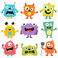 Obraz premium Playful Monsters Collection