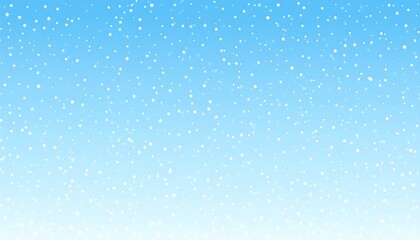 Light blue sky with falling snow