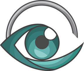 Eye icon vector illustration on white background