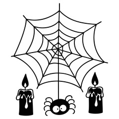 Spider web vector set icons.