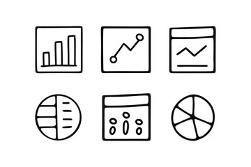Dashboard Analytics Wireframe Icons Set &ndash; Modern Minimal Vector Icons
