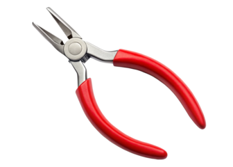 Mini needle-nose pliers isolated on a white or transparent background.