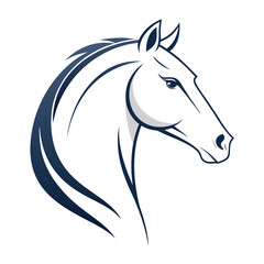 Elegant Horse Head Logo Design – Modern Abstract Horse Face Vector Icon, Minimalist Animal Silhouette Emblem for Branding, Sports, Equestrian, Racing, and Business Identity