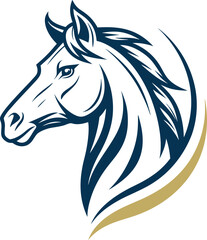 Elegant Horse Head Logo Design – Modern Abstract Horse Face Vector Icon, Minimalist Animal Silhouette Emblem for Branding, Sports, Equestrian, Racing, and Business Identity