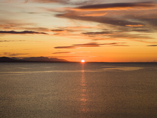 Aerial View of Annagassan Beach at Sunrise, County Louth, Ireland