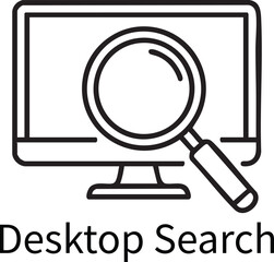 Magnifying glass over computer screen symbolizing online research and web search concept