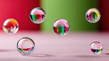 Holographic Jelly Blobs Float Over Soft Gradient Background