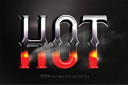 hot red heat text effect	
