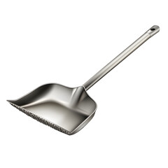 Professional Realistic Metal Dustpan on White Background