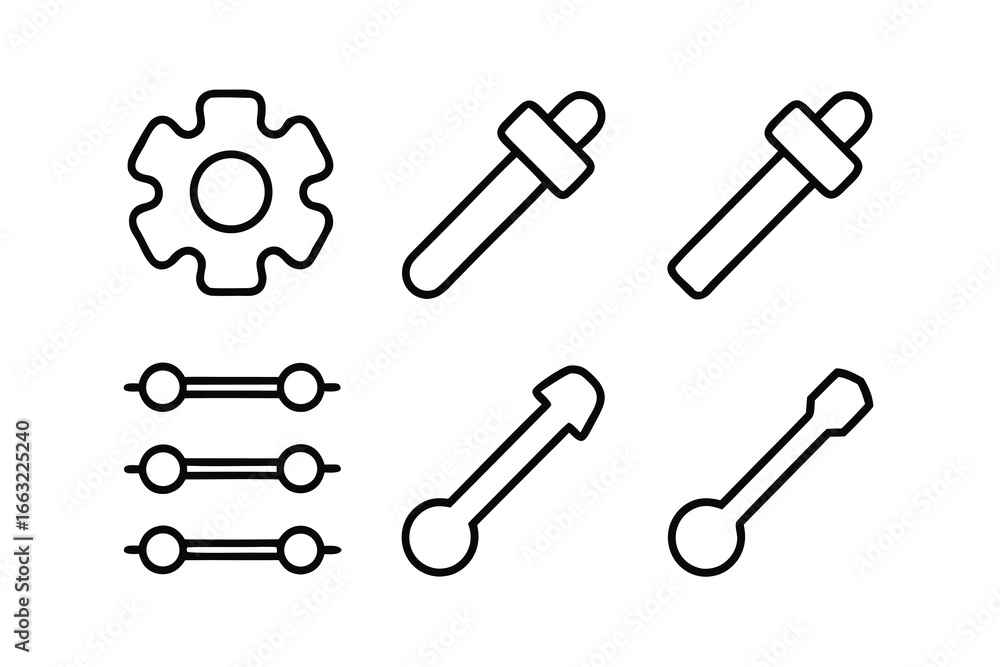 Poster generic tools & settings ui icons – create a complete icon set