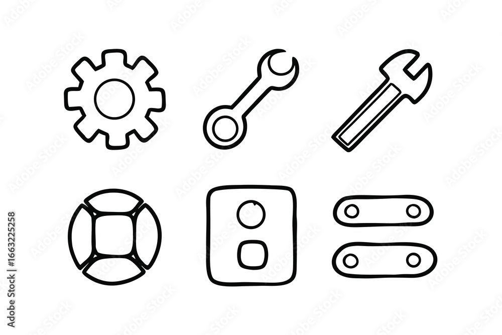 Poster generic tools & settings ui icons – create a complete icon set