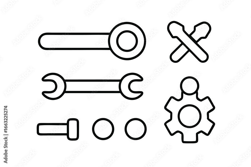 Poster generic tools & settings ui icons – create a complete icon set