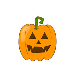 Cartoon Illustration of Jack-o-Lantern Pumpkin