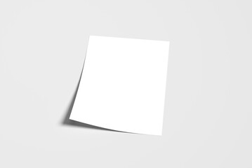 realistic brochure mockup isolated on white background