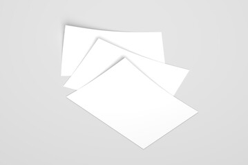 realistic brochure mockup isolated on white background