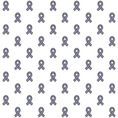 Seamless Pattern of Purple Awareness Ribbons for Alzheimer’s Awareness Month – Charity and Support Design
