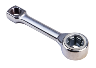 Tiny ratchet wrench (1/4”) isolated on a white or transparent background.