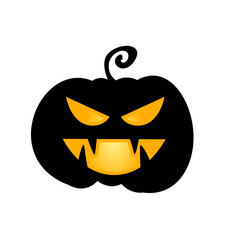 Halloween pumpkin silhouette