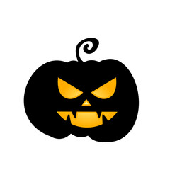 Halloween pumpkin silhouette