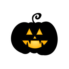 Halloween pumpkin silhouette