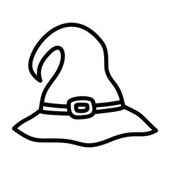 Witch hat vector icon for Helloween theme elements