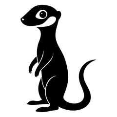 Meerkat silhouette vector illustration