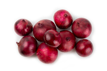 Shallot onion isolated on white background. onion slice. onion rings. Fresh red Onion. Natural, fresh, vegetarian food. Agricultural products. Healthy eating. Vegetables. Farmer's market.