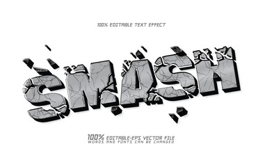 smashed break Text Effect design