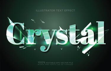 Crystal sharp breaking glass editable text effect
