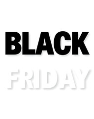 Fototapeta premium Minimalist Bold Typography Design with Text for Black Friday