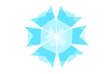 Obraz premium Blue Snowflake Geometric Design Illustration