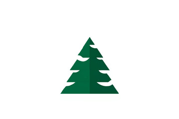 Fototapeta premium Snow Covered Evergreen Tree Illustration