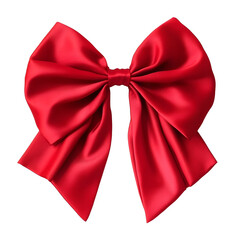 Professional Red Bow Isolated on White Background for Creative Design Projects