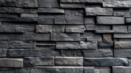 Obraz premium Nearly black bricks forming modern wall