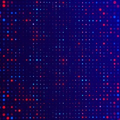 Abstract colorful dot pattern on dark background