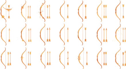 Collection of bows and arrows in various designs archery equipment vector illustration for sport hunting traditional shooting art and decoration purposes © Snigdha Creatives