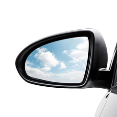 Gray Car Side Mirror Reflecting Sky - Professional Automotive Photography