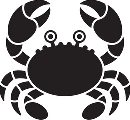Minimalist Crab Silhouette Illustration Graphic Design Element Perfect for Nautical Themes and Seafood Restaurant Branding or Coastal Decor Artwork