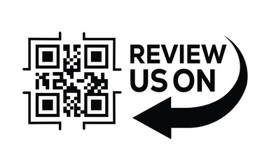 Minimal black and white QR code design with bold 