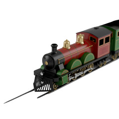 Obraz premium Vintage Steam Locomotive on Train Tracks steam engine