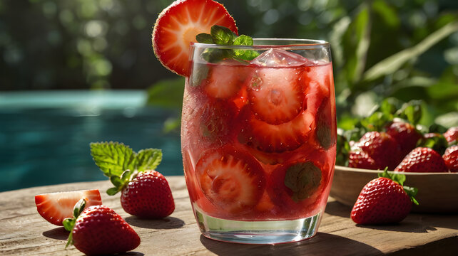 refreshingly vibrant strawberry acai refres