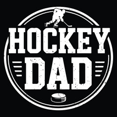 Hockey Dad Squad hockey t-shirt design illustration
